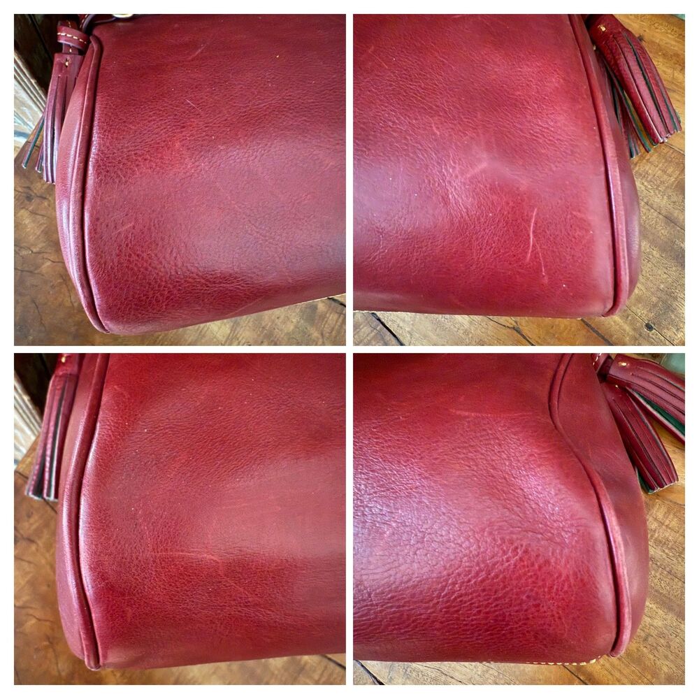 Dooney & Bourke Florentine Leather Zip Hobo Bordeaux  Medium Shoulder Bag - Picture 6 of 14
